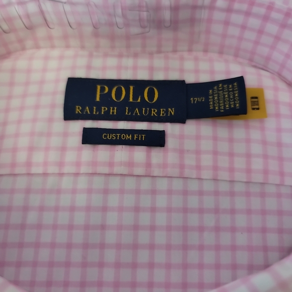 Polo Ralph Lauren Classic Fit Spread Collar Checked Poplin Dress Shirt - Picture 12 of 13